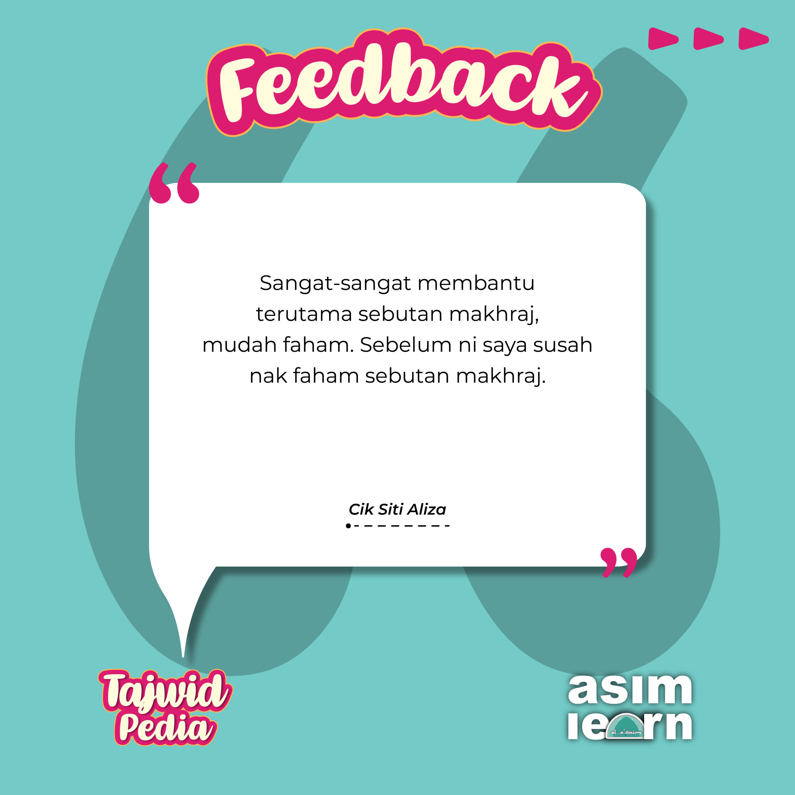 Testimoni pelanggan Tajwidpedia 12