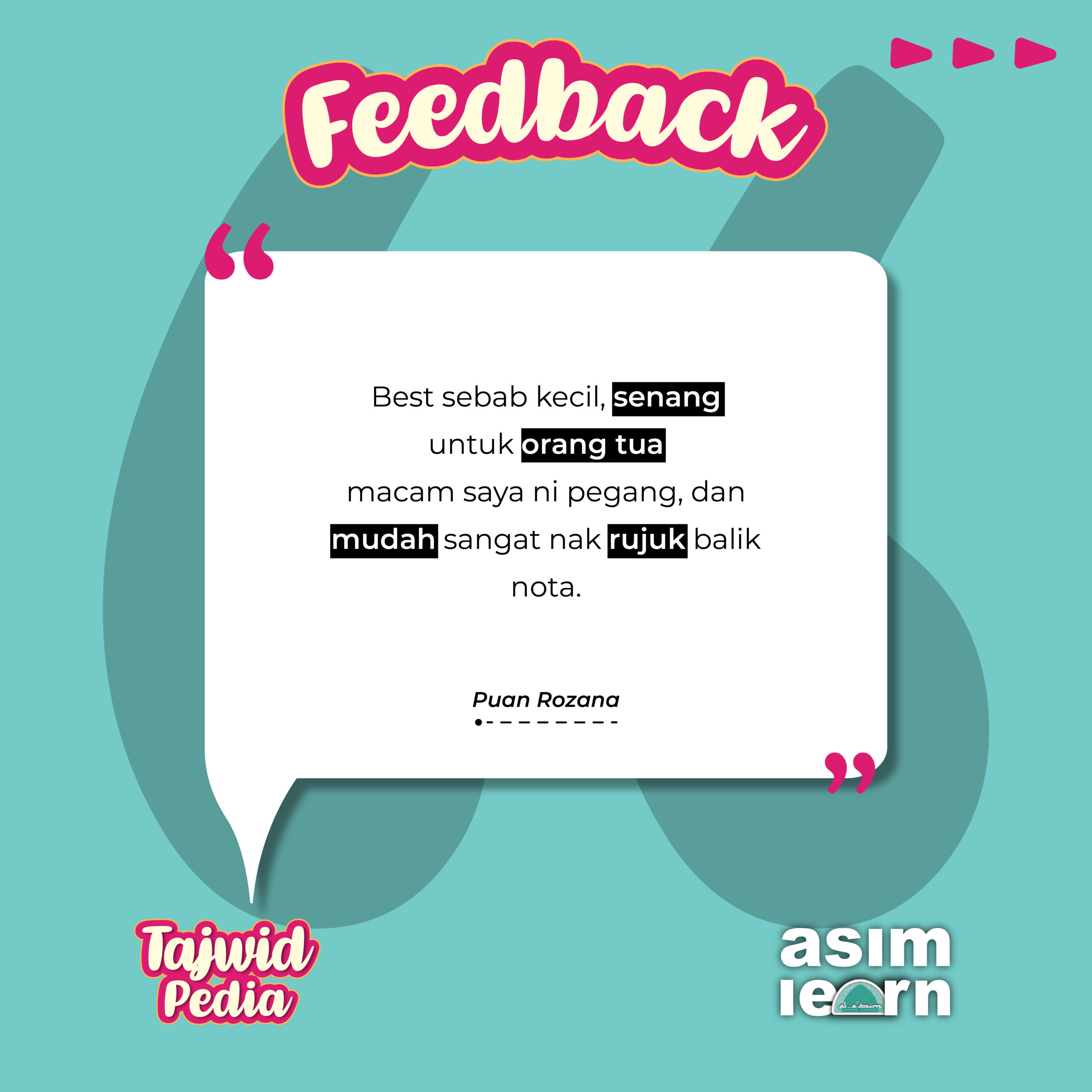 Testimoni pelanggan Tajwidpedia 7